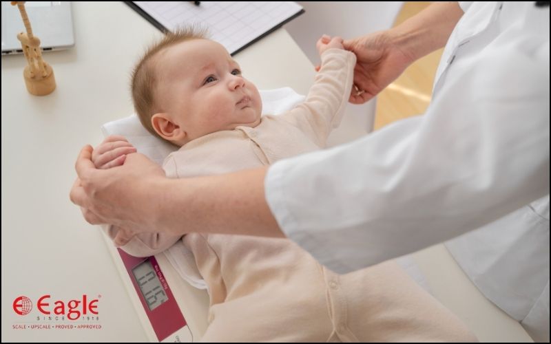 Weighing Baby on an Infantometer